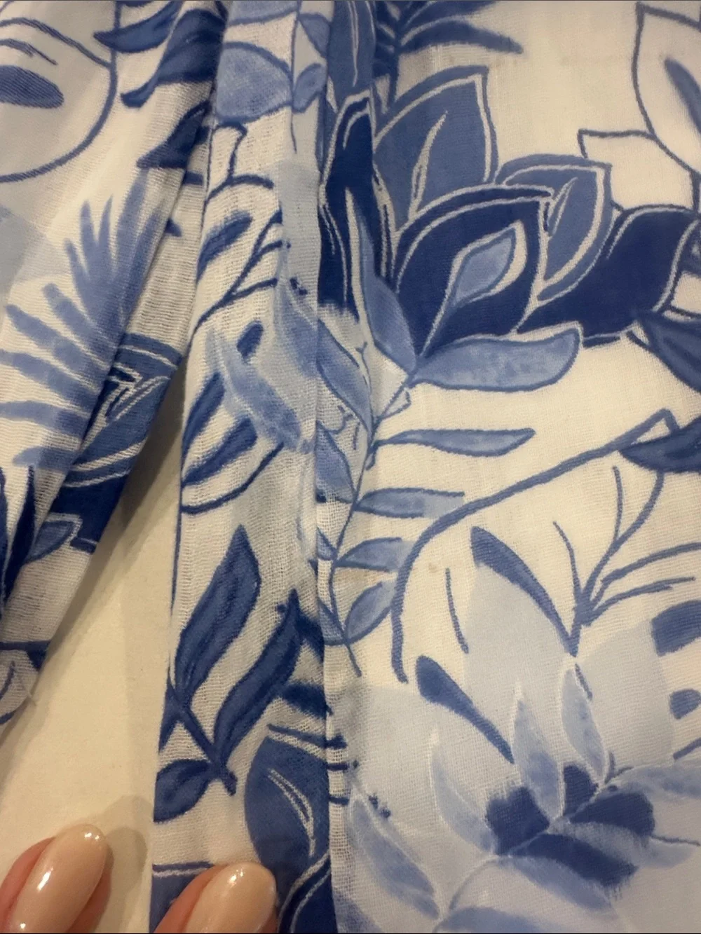 Janie and Jack Blue Floral Elastic Waist Pants